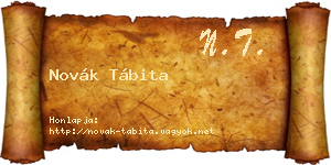 Novák Tábita névjegykártya